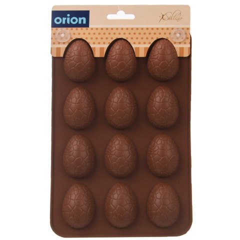FORMA DO PIECZENIA CIASTEK I PRALIN PRALINEK SILIKONOWA BRĄZOWA JAJKO SILLINIE ORION 151765