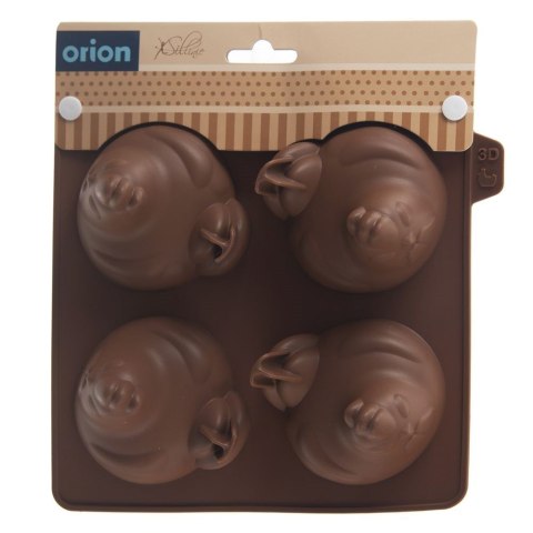 FORMA DO PIECZENIA CIASTEK I PRALIN PRALINEK SILIKONOWA BRĄZOWA KURKA SILLINIE ORION 151782