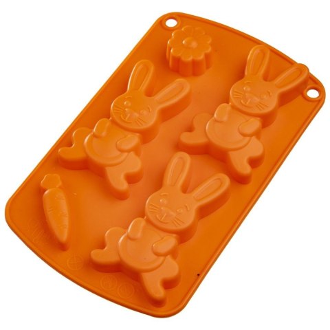 FORMA DO PIECZENIA CIASTEK I PRALIN PRALINEK SILIKONOWA BRĄZOWA ZAJĄCZEK SILLINIE ORION 151747