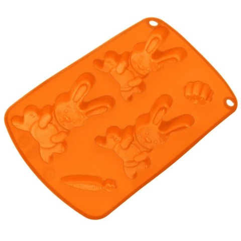 FORMA DO PIECZENIA CIASTEK I PRALIN PRALINEK SILIKONOWA BRĄZOWA ZAJĄCZEK SILLINIE ORION 151747