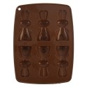 FORMA DO PIECZENIA CIASTEK I PRALIN SILIKONOWA BRĄZOWA ZAJĄCZEK SILLINIE ORION 151784
