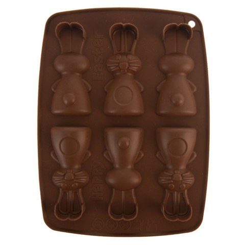 FORMA DO PIECZENIA CIASTEK I PRALIN SILIKONOWA BRĄZOWA ZAJĄCZEK SILLINIE ORION 151784