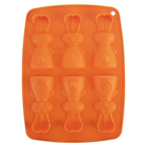 FORMA DO PIECZENIA CIASTEK I PRALIN SILIKONOWA POMARAŃCZOWA ZAJĄCZEK SILLINIE ORION 151785
