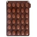 FORMA DO PIECZENIA CIASTEK PRALIN PRALINEK SILIKONOWA BRĄZOWA JAJKA SILLINIE ORION 154407