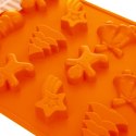 FORMA DO PIECZENIA MINI CIASTEK SILIKONOWA BRĄZOWA ŚWIĄTECZNA MIX SILLINIE ORION 151754