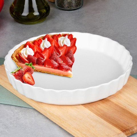 FORMA DO PIECZENIA TARTY CIASTA CERAMICZNA BIAŁA 24.5CM VILDE 279004