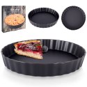 FORMA DO PIECZENIA TARTY CIASTA PORCELANOWA CZARNA OKRĄGŁA 25CM HIT 259201