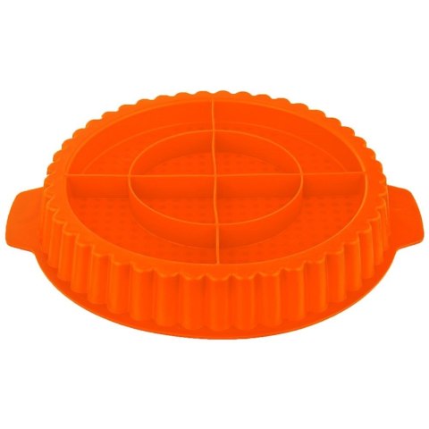 FORMA DO PIECZENIA TARTY CIASTA SILIKONOWA BRĄZOWA OKRĄGŁA 27CM SILLINIE ORION 151779