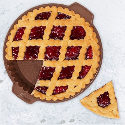 FORMA DO PIECZENIA TARTY CIASTA SILIKONOWA POMARAŃCZOWA OKRĄGŁA 27CM SILLINIE ORION 151778