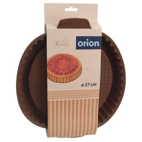 FORMA DO PIECZENIA TARTY CIASTA SILIKONOWA POMARAŃCZOWA OKRĄGŁA 27CM SILLINIE ORION 151778