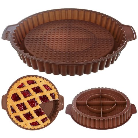 FORMA DO PIECZENIA TARTY CIASTA SILIKONOWA POMARAŃCZOWA OKRĄGŁA 27CM SILLINIE ORION 151778