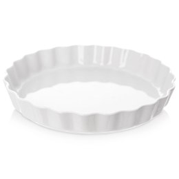 FORMA DO PIECZENIA TARTY PORCELANOWA BIAŁA OKRĄGŁA 25.5CM ORION 151786