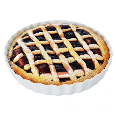FORMA DO PIECZENIA TARTY PORCELANOWA BIAŁA OKRĄGŁA 25.5CM ORION 151786