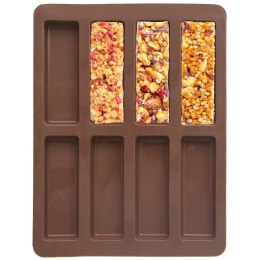 FORMA FOREMKA DO BATONÓW MUSLI SILIKONOWA BRĄZOWA SILLINIE 22X16.5X1.5CM ORION 151793