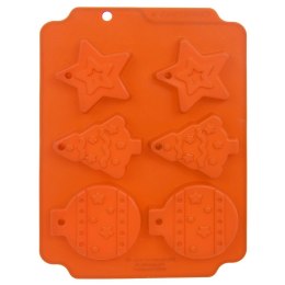 FORMA FOREMKA DO PIECZENIA CIASTEK SILIKONOWA POMARAŃCZOWA ŚWIĄTECZNA SILLINIE ORION 151768