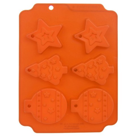 FORMA FOREMKA DO PIECZENIA CIASTEK SILIKONOWA POMARAŃCZOWA ŚWIĄTECZNA SILLINIE ORION 151768
