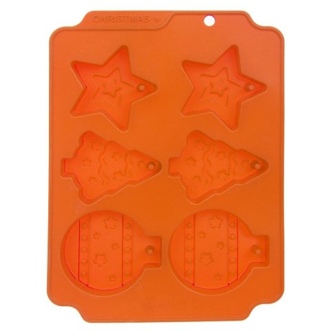 FORMA FOREMKA DO PIECZENIA CIASTEK SILIKONOWA POMARAŃCZOWA ŚWIĄTECZNA SILLINIE ORION 151768