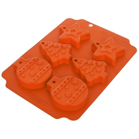 FORMA FOREMKA DO PIECZENIA CIASTEK SILIKONOWA POMARAŃCZOWA ŚWIĄTECZNA SILLINIE ORION 151768