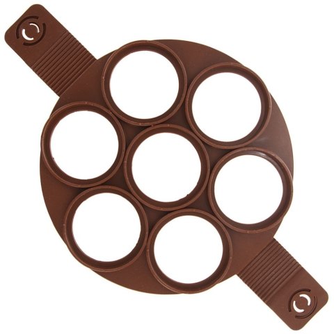 FORMA FOREMKA DO SMAŻENIA JAJEK PANCAKE SILIKONOWA BRĄZOWA SILLINIE ORION 151791