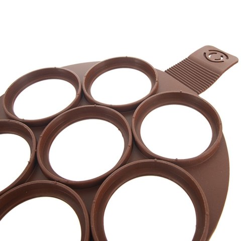 FORMA FOREMKA DO SMAŻENIA JAJEK PANCAKE SILIKONOWA BRĄZOWA SILLINIE ORION 151791