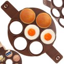 FORMA FOREMKA DO SMAŻENIA JAJEK PANCAKE SILIKONOWA BRĄZOWA SILLINIE ORION 151791