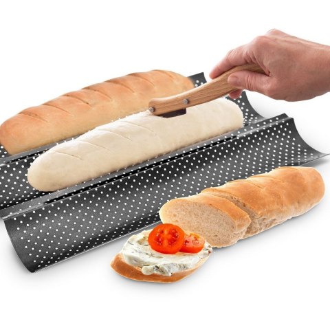 Nóż nożyk do zdobienia ozdabiania pieczywa chleba bułek 19cm ORION 831155
