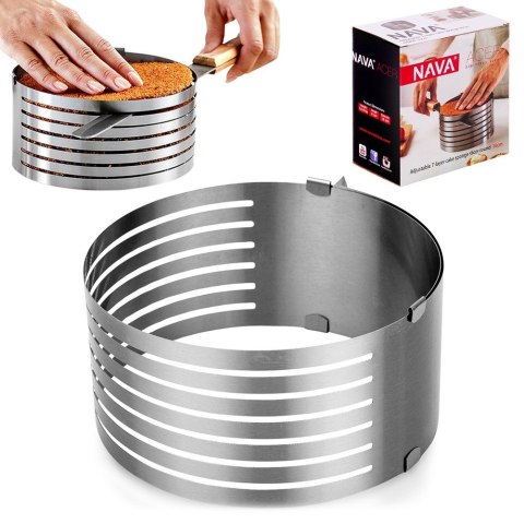 OBRĘCZ DO KROJENIA BISZKOPTU REGULOWANA STALOWA 7-WARSTWOWA ACER 16-20CM NAVA 10-100-003