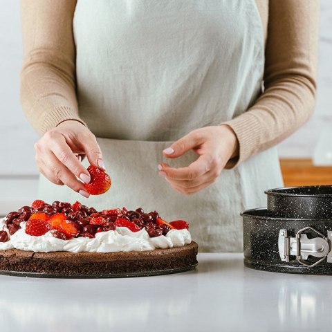 TORTOWNICA ROZPINANA GRANITOWA OKRĄGŁA 22CM NATURE NAVA 10-103-020