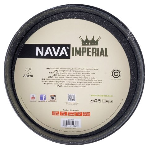 TORTOWNICA ROZPINANA GRANITOWA OKRĄGŁA 28CM IMPERIAL NAVA 10-239-030