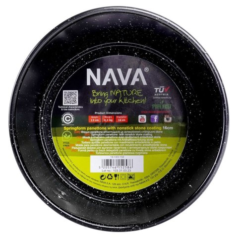 TORTOWNICA ROZPINANA GRANITOWA WYSOKA OKRĄGŁA 16CM NATURE NAVA 10-103-150