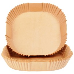 WKŁAD DO FRYTKOWNICY AIR FRYER BEZTŁUSZCZOWEJ PAPIEROWY 16X16CM 50 SZTUK MONDEX 279916