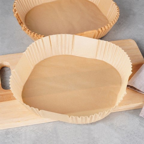 WKŁAD DO FRYTKOWNICY AIR FRYER BEZTŁUSZCZOWEJ PAPIEROWY 16X16CM 50 SZTUK MONDEX 279916