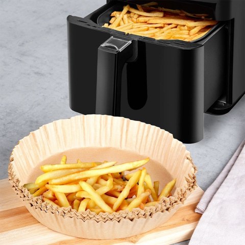 WKŁAD DO FRYTKOWNICY BEZTŁUSZCZOWEJ AIR FRYER PAPIEROWY 16CM 50 SZTUK MONDEX 279915