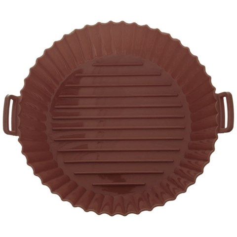 WKŁAD SILIKONOWY DO FRYTKOWNICY BEZTŁUSZCZOWEJ AIR FRYER BRĄZOWY OKRĄGŁY 20CM SILLINIE ORION 151750