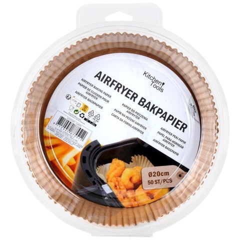 WKŁADY PAPIEROWE DO FRYTKOWNICY BEZTŁUSZCZOWEJ WKŁAD PAPIER 20CM 50 SZT HIT 279913