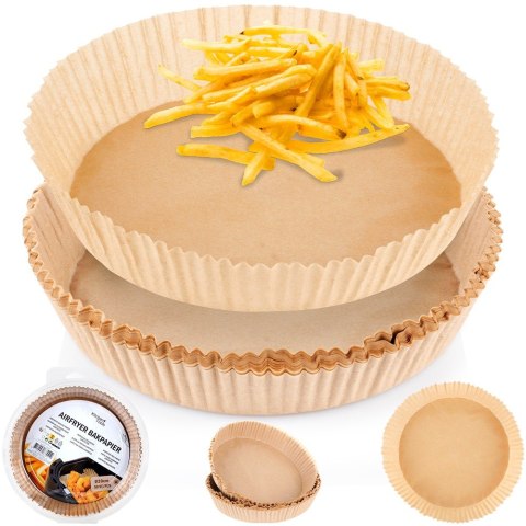 WKŁADY PAPIEROWE DO FRYTKOWNICY BEZTŁUSZCZOWEJ WKŁAD PAPIER 20CM 50 SZT HIT 279913