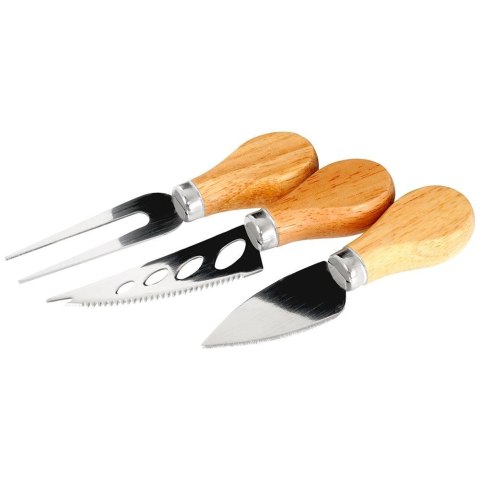 Zestaw noży do sera 3-ele Nożyki do sera stalowe nóż nożyk noże komplet EXCELLENT HOUSEWARE 139205