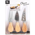 Zestaw noży do sera 3-ele Nożyki do sera stalowe nóż nożyk noże komplet EXCELLENT HOUSEWARE 139205
