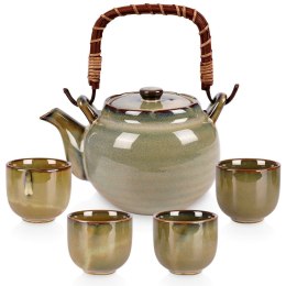 Dzbanek do zaparzania parzenia herbaty z czarkami ceramiczny 5-ele EXCELLENT HOUSEWARE 121922