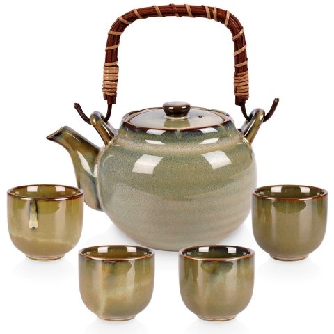 Dzbanek do zaparzania parzenia herbaty z czarkami ceramiczny 5-ele EXCELLENT HOUSEWARE 121922