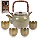 Dzbanek do zaparzania parzenia herbaty z czarkami ceramiczny 5-ele EXCELLENT HOUSEWARE 121922