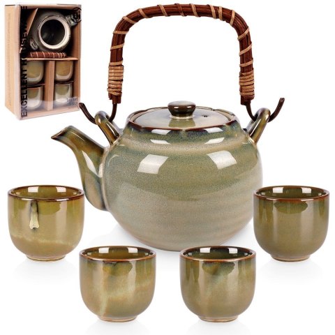 Dzbanek do zaparzania parzenia herbaty z czarkami ceramiczny 5-ele EXCELLENT HOUSEWARE 121922