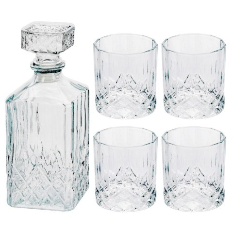Karafka i szklanki do whisky nalewki na alkohol 900ml zestaw 5-ele EXCELLENT HOUSEWARE 123014