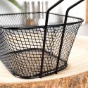 Koszyk na frytki do serwowania frytek metalowy czarny 14x12x7cm HIT 139276
