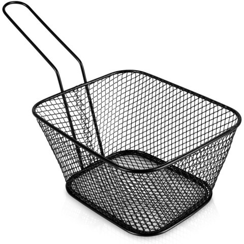 Koszyk na frytki do serwowania frytek metalowy czarny 14x12x7cm HIT 139276
