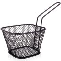 Koszyk na frytki do serwowania frytek metalowy czarny 20x8.5x12.5cm HIT 139249