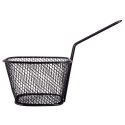 Koszyk na frytki do serwowania frytek metalowy czarny 20x8.5x12.5cm HIT 139249