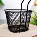 Koszyk na frytki do serwowania frytek metalowy czarny 20x8.5x12.5cm HIT 139249