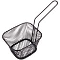 Koszyk na frytki do serwowania frytek metalowy czarny 20x8.5x12.5cm HIT 139249