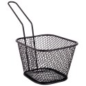 Koszyk na frytki do serwowania frytek metalowy czarny 20x8.5x12.5cm HIT 139249